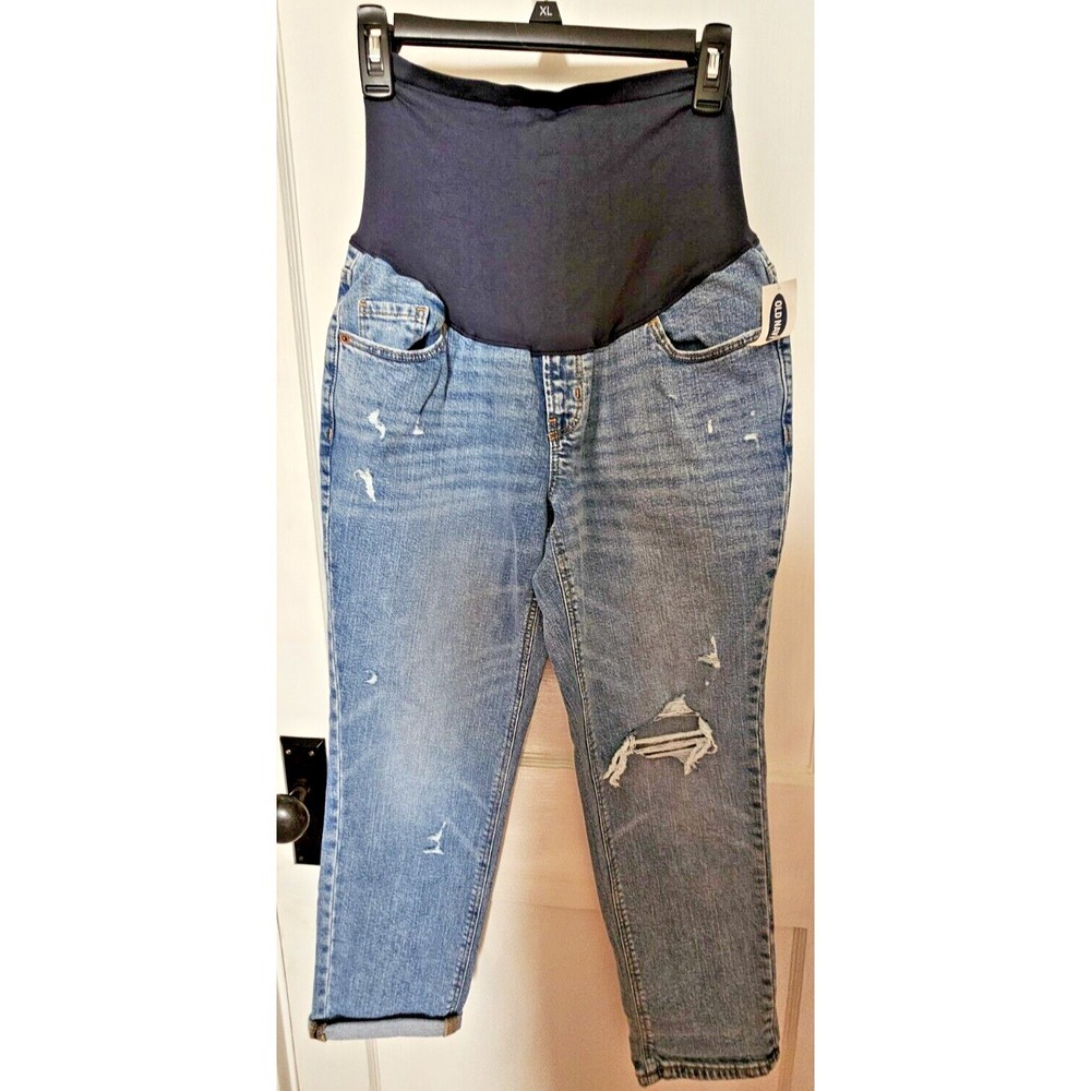 NWT Old Navy Boyfriend Full Panel Women's Maternity Jeans Size 8